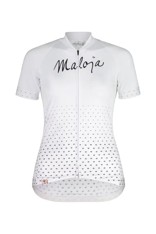 Značkový Maloja HaslmausM. 1/2 (Bílá) - Dámský cyklistický dres s krátkým rukávem Endorphin Republic