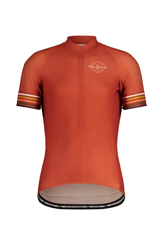 Maloja KRATZDISTELM. (Červená) - Pánský cyklistický dres s kr. rukávem Endorphin Republic Must-Have