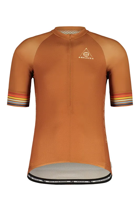 Maloja Dres SchoberM. 1/2 (Oranžová) - Pánský cyklistický dres Endorphin Republic Vysoce Kvalitní