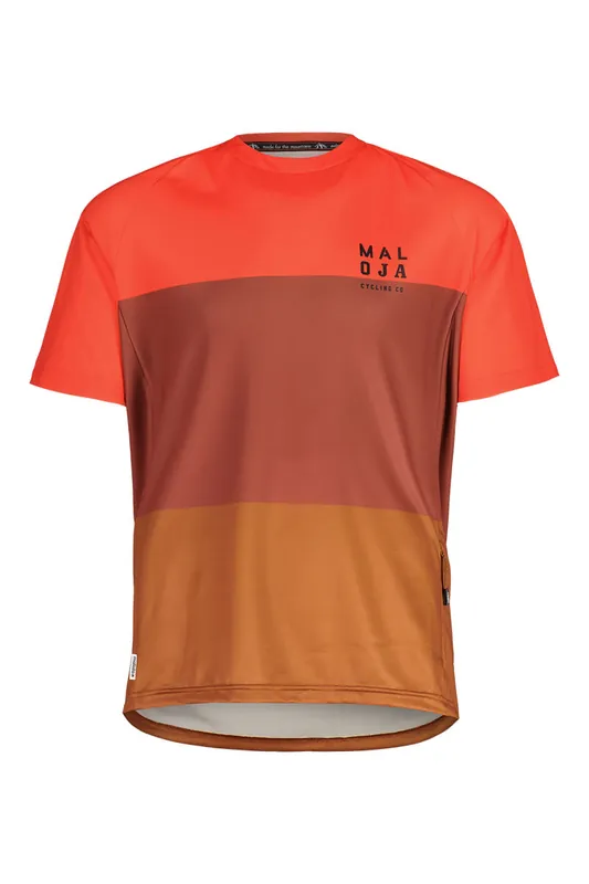 Maloja Tričko BarettiM. Multi (Oranžová) - Pánské cyklistické triko Endorphin Republic Nová Kolekce