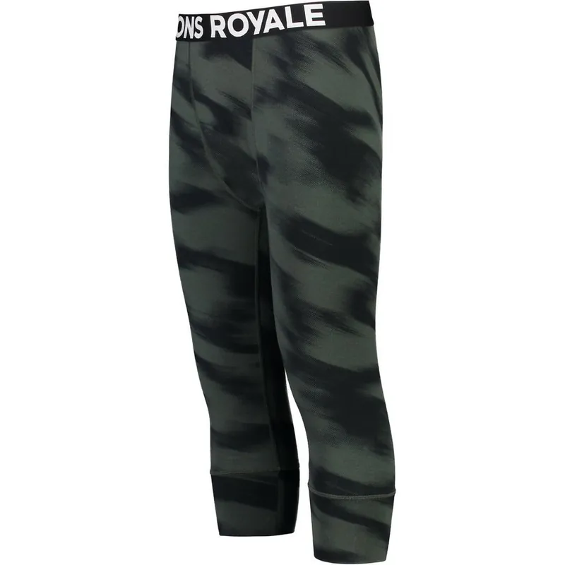 Mons Royale Cascade Merino Flex 200 3/4 Legging (Černá) - Pánské funkční spodní kalhoty Endorphin Republic Nízká Cena