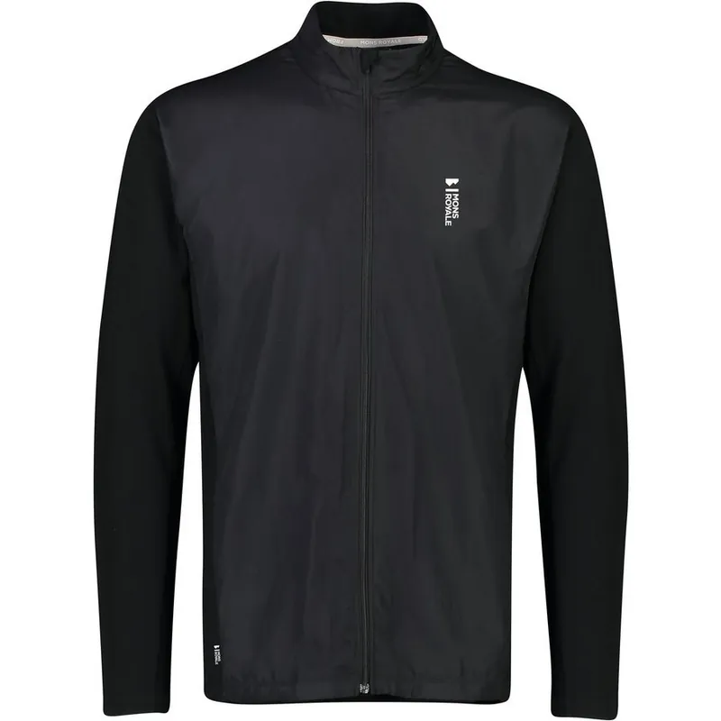 Nízká Cena Mons Royale Redwood Wind Jersey (Černá) - Pánský cyklistický dres Endorphin Republic