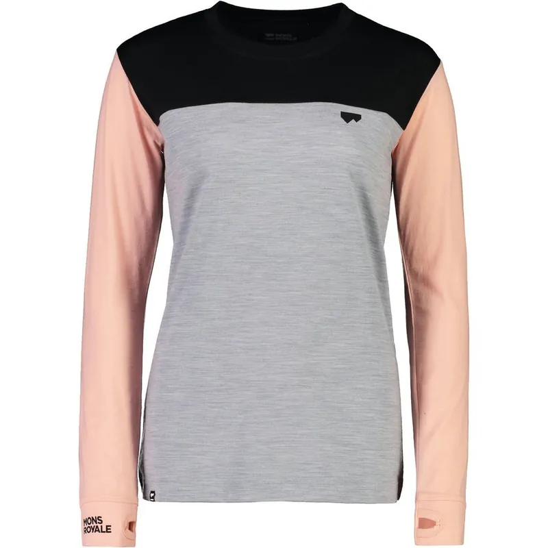 Mons Royale Yotei BF LS (Fialová) - Dámské hřejivé 100% merino triko Endorphin Republic Zlevněný