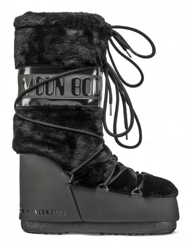 MOON BOOT ICON FAUX FUR (Černá) - Dámské sněhule Endorphin Republic Cenová Bomba