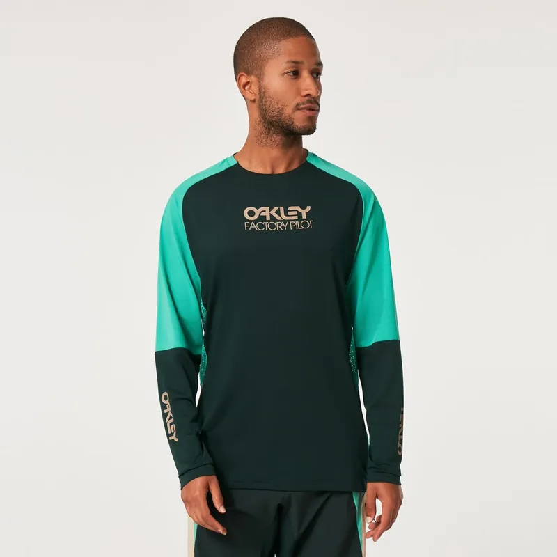 Oakley FACTORY PILOT MTB LS JERSEY II (Zelená) - Pánský cyklistický dres Endorphin Republic Finální Výprodej