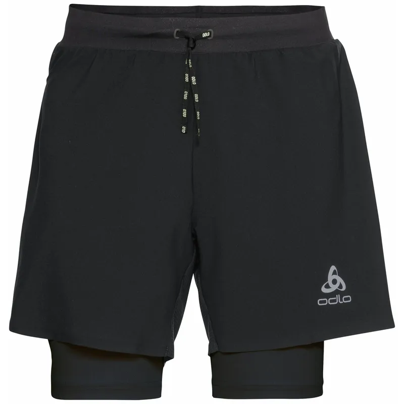 Značkový Odlo 2-in-1 Shorts AXALP TRAIL 6 INCH (Černá) - Pánské běžecké kraťasy Endorphin Republic