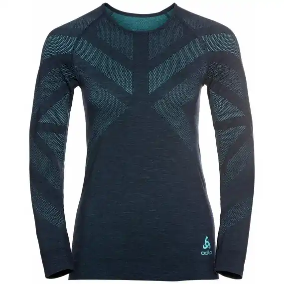 Odlo BL TOP Crew neck l/s KINSHIP WARM (Šedá) - Dámské spodní triko Endorphin Republic Zlevněný