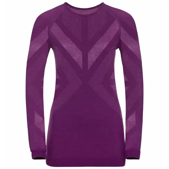 Odlo BL TOP Crew neck l/s KINSHIP WARM (Fialová) - Dámské spodní triko Endorphin Republic Výprodej