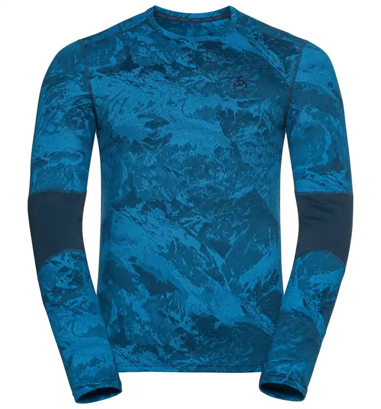 Vrácení Zdarma Odlo BL TOP crew neck l/s WHISTLER ECO (Modrá) - Pánské sportovní termoprádlo Endorphin Republic