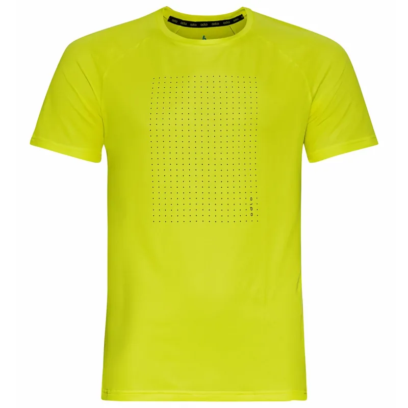 Odlo T-shirt s/s crew neck ESSENTIAL PRINT GR (Šedá) - Pánské běžecké tričko Endorphin Republic Ověřený