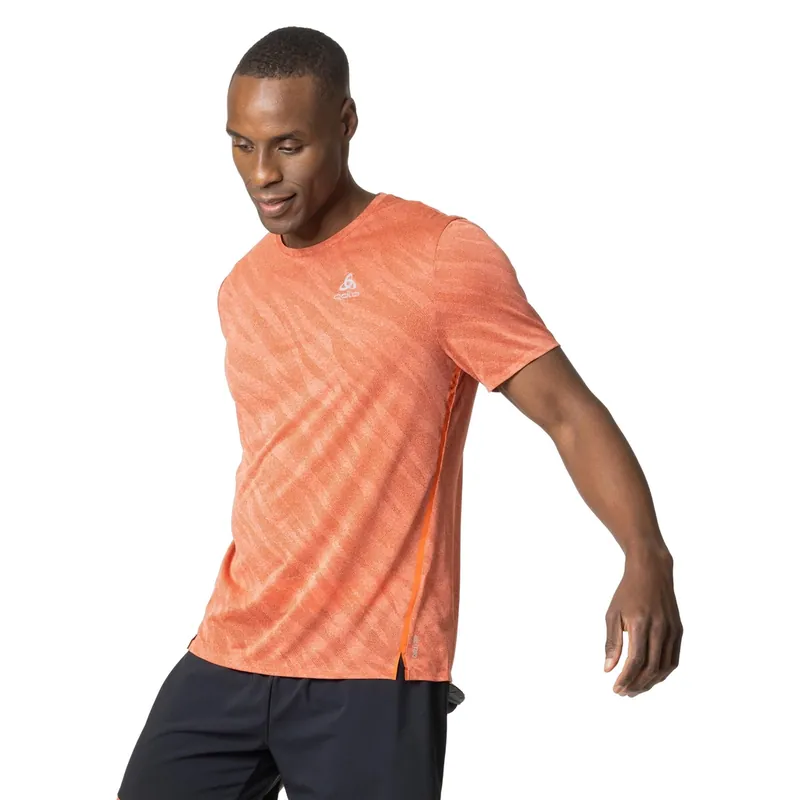 Akce Odlo T-shirt crew neck s/s ZEROWEIGHT ENGINEE (Oranžová) - Pánské běžecké triko Endorphin Republic