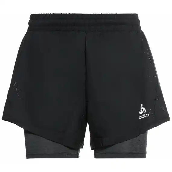 Odlo dámské běžecké šortky 2-in-1 Shorts RUN EASY 5 INCH (Černá) - Dámské běžecké šortky 2v1 Endorphin Republic Nová Kolekce