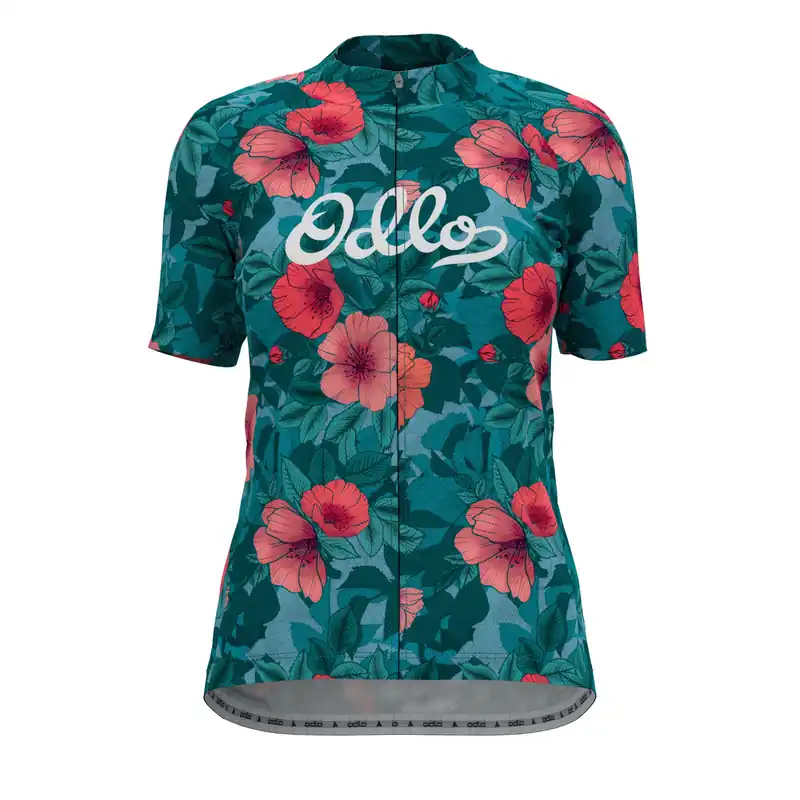 Víkendová Akce Odlo ELEMENT Short-Sleeve Cycling Jersey (Světle oranžová) - Dámský cyklistický dres se stojáčkem Endorphin Republic