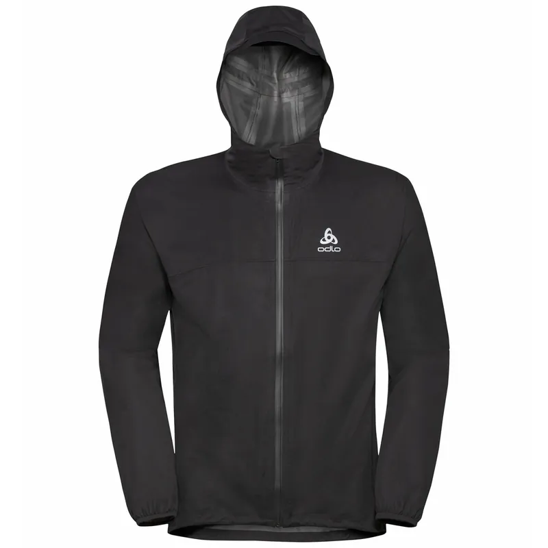 Zlevněný Odlo Jacket ZEROWEIGHT WATERPROOF (Černá) - Pánská nepromokavá běžecká bunda Endorphin Republic