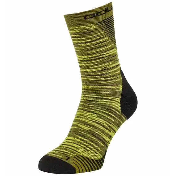 Odlo micro crew CERAMICOOL RUN GRAPHIC (Olivová) - Vysoké ponožky Endorphin Republic Cenová Bomba