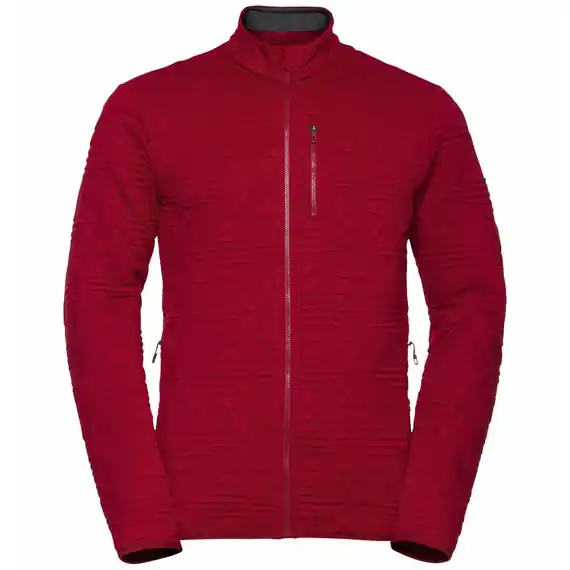 Odlo Midlayer Full Zip Corviglia Kinship (Červená) - Pánská univerzální fleecová mikina. Endorphin Republic Cenový Hit