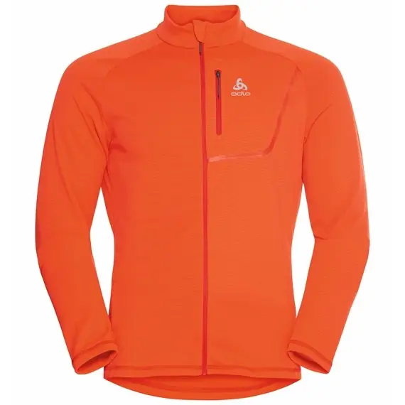 Odlo Midlayer full zip FLI LIGHT (Oranžová) - Pánská mikina Endorphin Republic Výhodná Nabídka