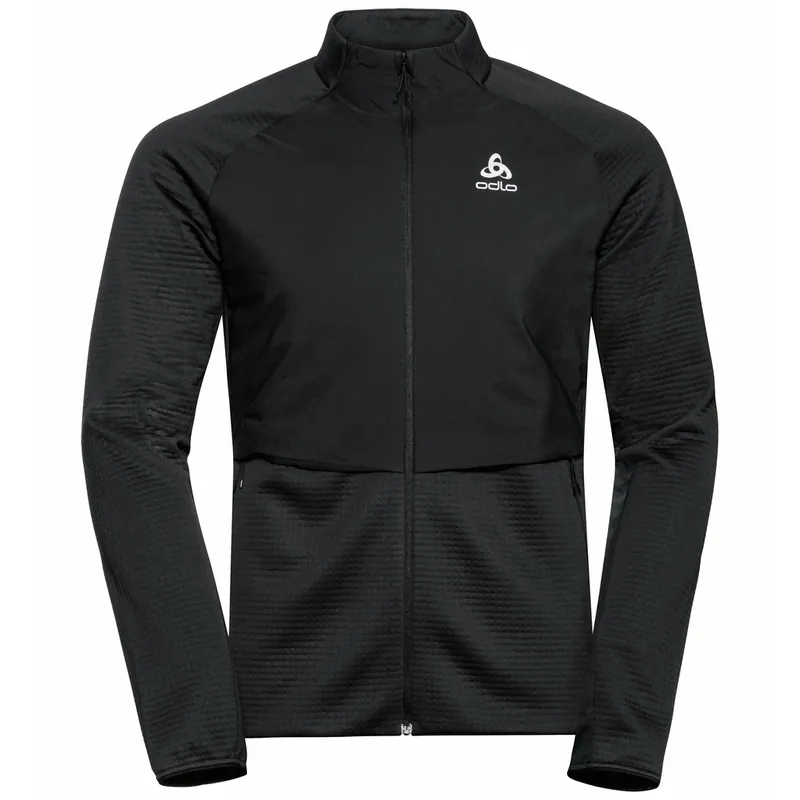 Odlo Mid layer full zip SESVENNA HYBRID S-THE (Černá) - Pánská hybridní mikina na zip Endorphin Republic Novinka