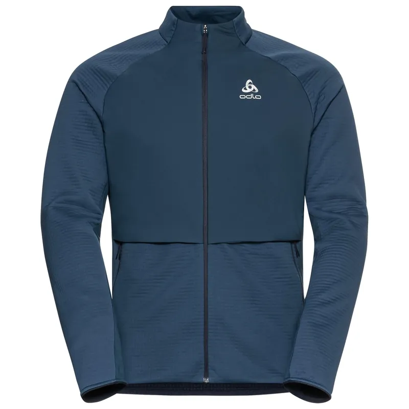Akce Odlo Mid layer full zip SESVENNA HYBRID S-THE (Modrá) - Pánská hybridní mikina na zip Endorphin Republic