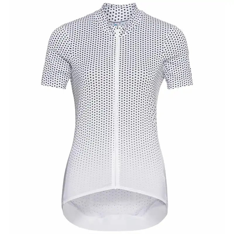Expresní Doručení Odlo Stand-up collar s/s full zip ZEROWEIGHT (Bílá) - Dámský cyklistický dres Endorphin Republic
