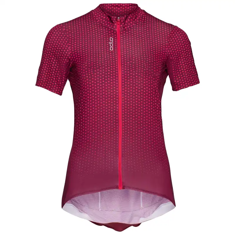 Odlo Stand-up collar s/s full zip ZEROWEIGHT (Purpurová) - Dámský cyklistický dres Endorphin Republic Jen Po Omezenou Doba