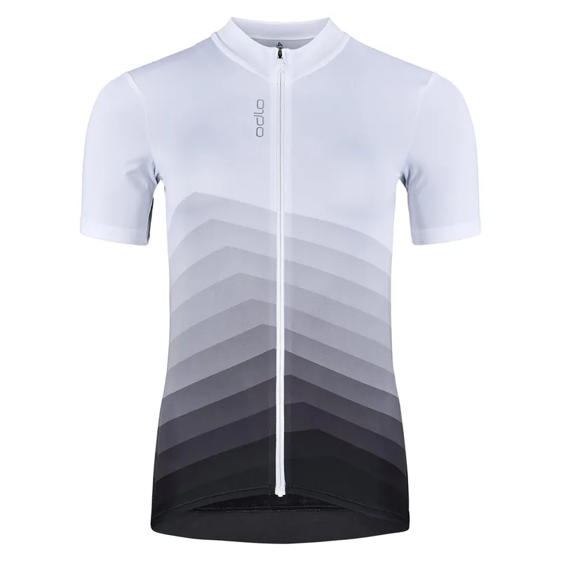 Koupit Online Odlo T-shirt s/u collar s/s full zip ZEROWEIG (Bílá) - Dámský cyklistický dres Endorphin Republic