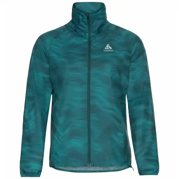 Odlo ZEROWEIGHT AOP Jacket (Zelená) - Dámská běžecká bunda Endorphin Republic Přímo Od Výrobce