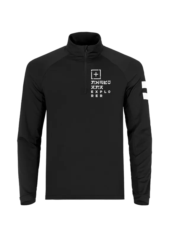 OneMore 631 - TURTLENECK WITH HALF ZIP EXPLORER (Černá) - Pánský rolák Endorphin Republic Dokud Zásoby Vydrží