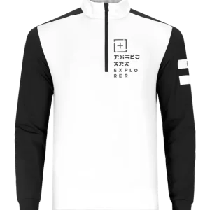 Expresní Doručení OneMore 671 - MICROFLEECE T-NECK HALF ZIP EXPLORER (Bílá) - Pánská mikina Endorphin Republic