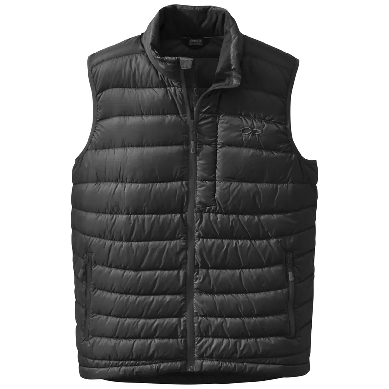 Ověřený Outdoor Research Men‘s Transcendent Down Vest (Černá) - Pánská vesta Endorphin Republic