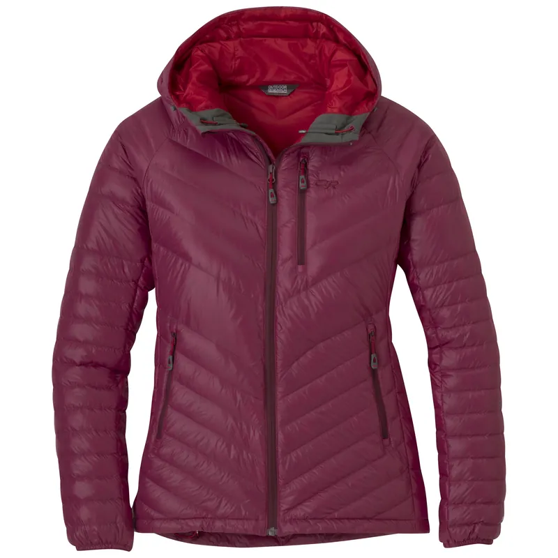 OR Women‘s Illuminate Down Hoody (Červená) - Dámská péřová bunda Endorphin Republic Výprodej