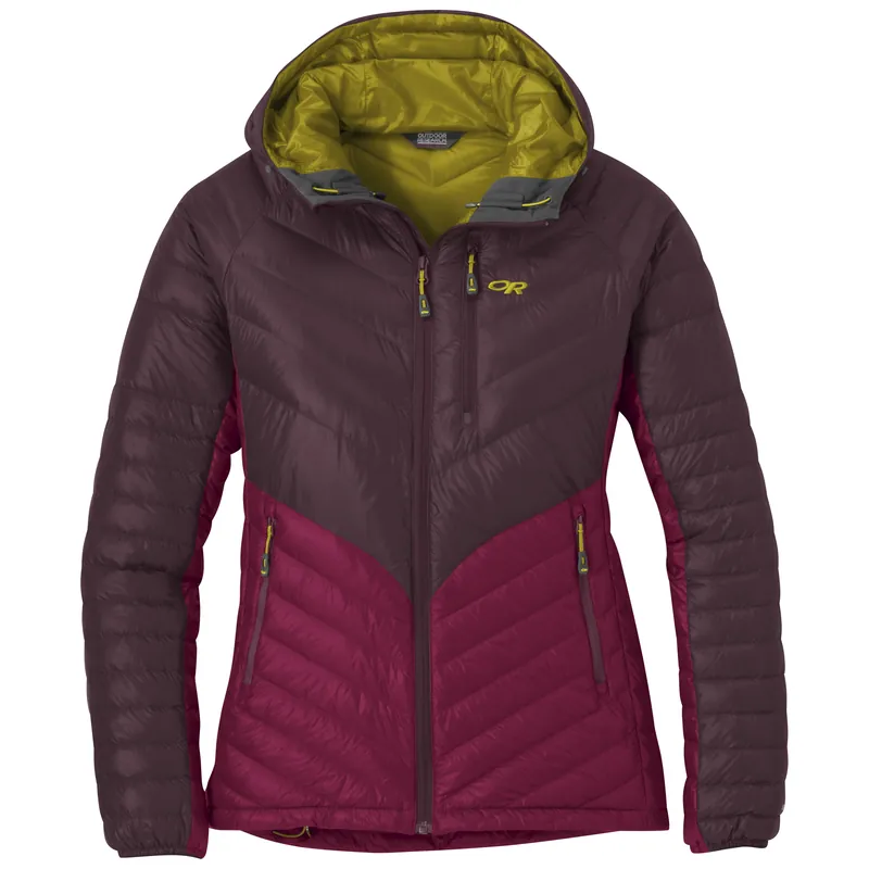 Pouze Dnes OR Women‘s Illuminate Down Hoody (Tmavě červená) - Dámská péřová bunda Endorphin Republic