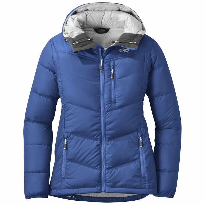 OR Women‘s Transcendent Down Hoody (Modrá) - Dámská péřová bunda s kapucí Endorphin Republic Must-Have