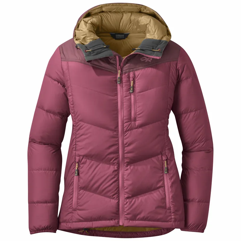 OR Women‘s Transcendent Down Hoody (Červená) - Dámská péřová bunda s kapucí Endorphin Republic Akce