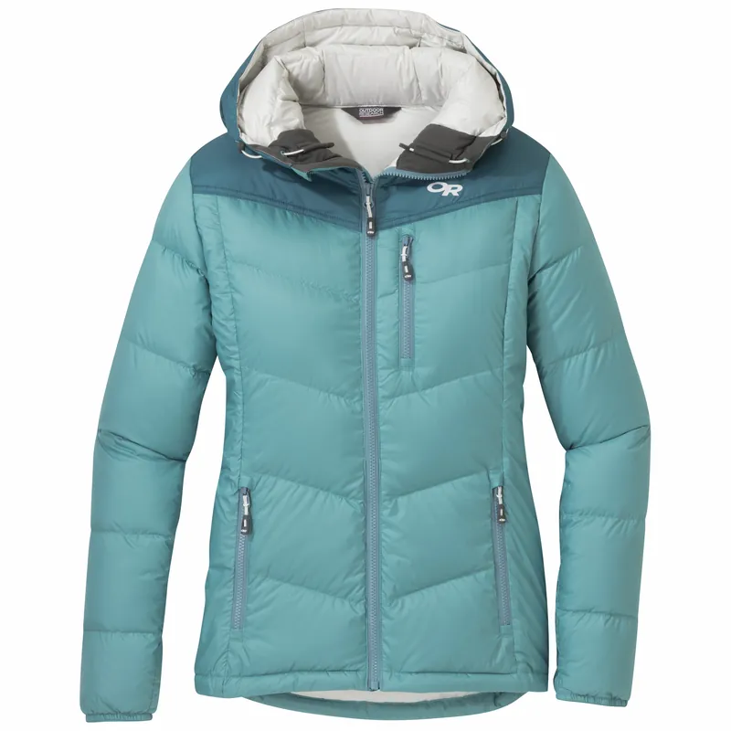 OR Women‘s Transcendent Down Hoody (Modrá) - Dámská péřová bunda s kapucí Endorphin Republic Akční Cena