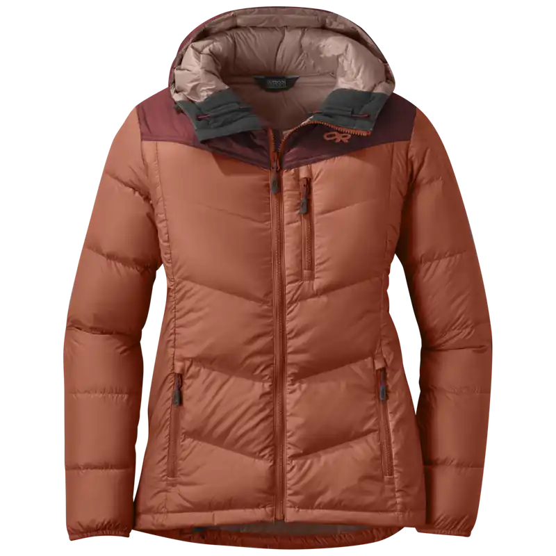 Horká Nabídka OR Women‘s Transcendent Down Hoody (Oranžová) - Dámská péřová bunda s kapucí Endorphin Republic