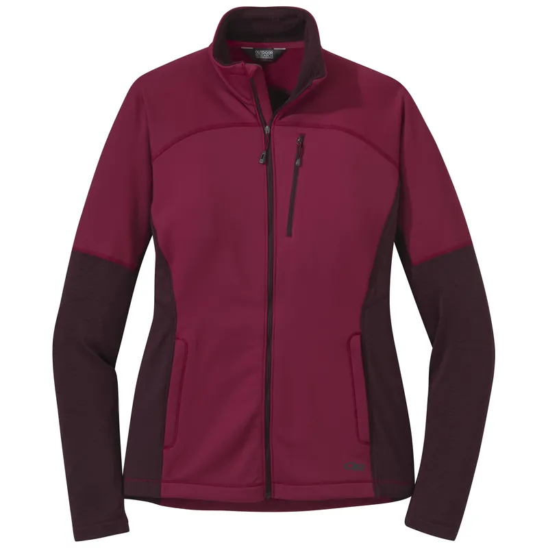 Akce OR Women‘s Vigor Full Zip (Tmavě červená) - Dámská mikina Endorphin Republic