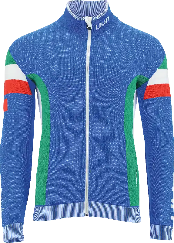 Uyn Nation Italy MAN KNITTED SECOND LAYER FULL ZIP (Modrá) - Pánská funkční mikina Endorphin Republic Top Prodej