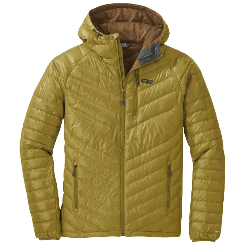 Nízká Cena OR Men‘s Illuminate Down Hoody (Žlutá) - Pánská péřová bunda s kapucí Endorphin Republic