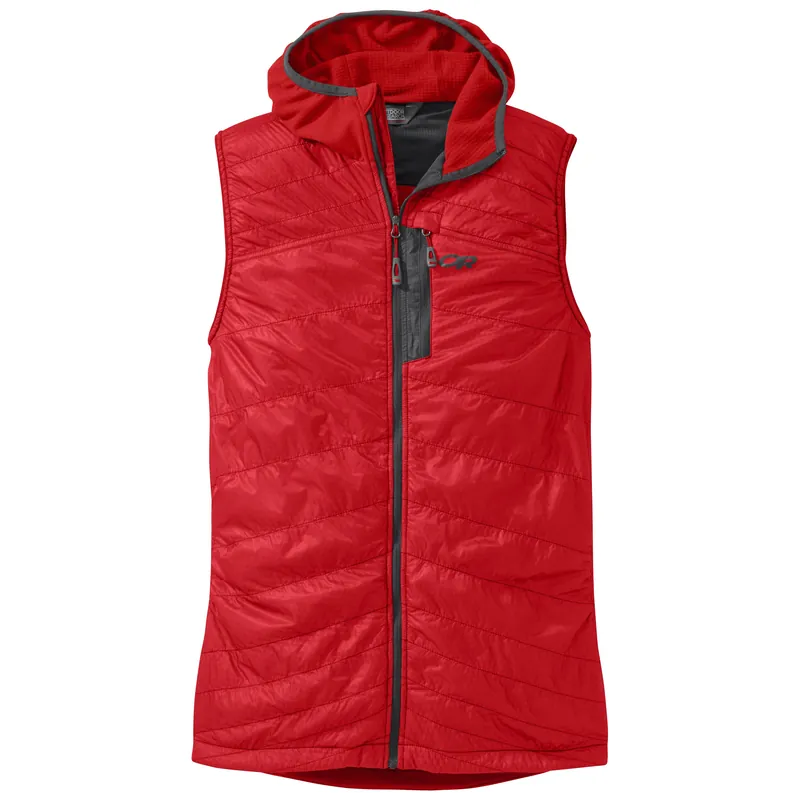 OR Men‘s Deviator Hooded Vest (Červená) - Pánská vesta Endorphin Republic Cenově Výhodný