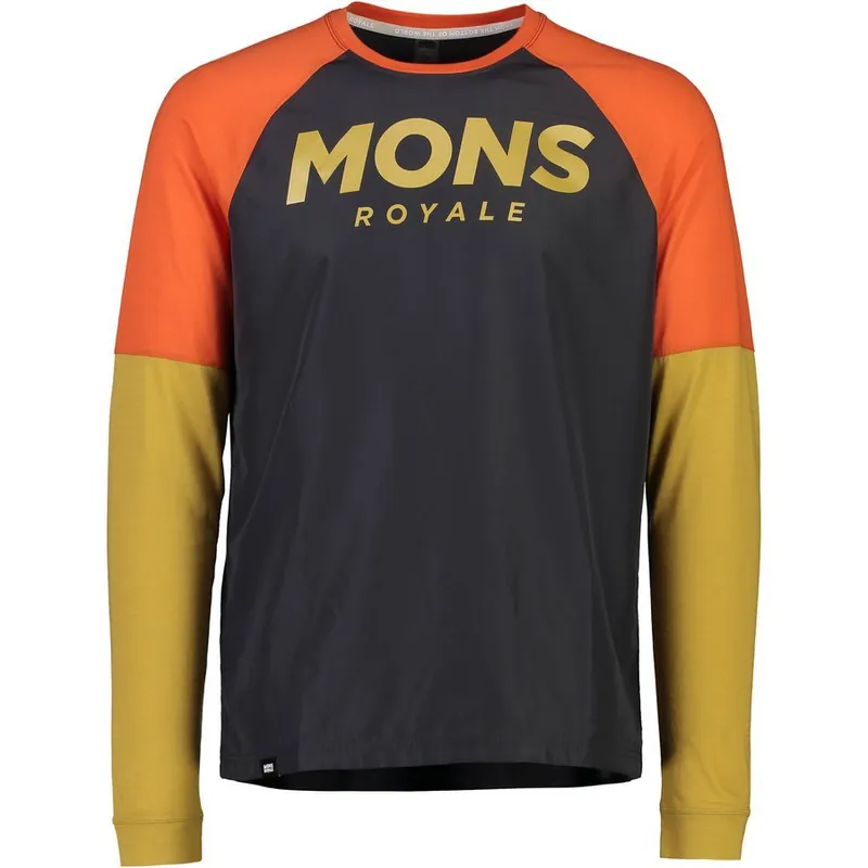 Přímo Od Výrobce Mons Royale Tarn freeride LS Wind jersey (Černá) - Pánské cyklistické triko Endorphin Republic