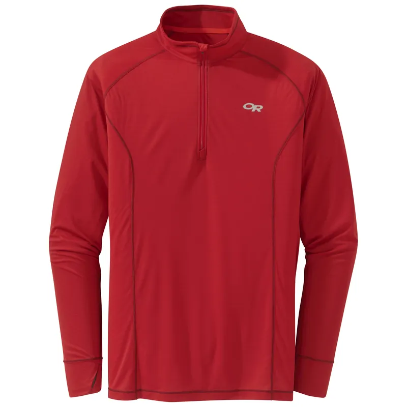 OR Men‘s Echo Qtr Zip (Červená) - Pánské triko Endorphin Republic Hit Sezóny