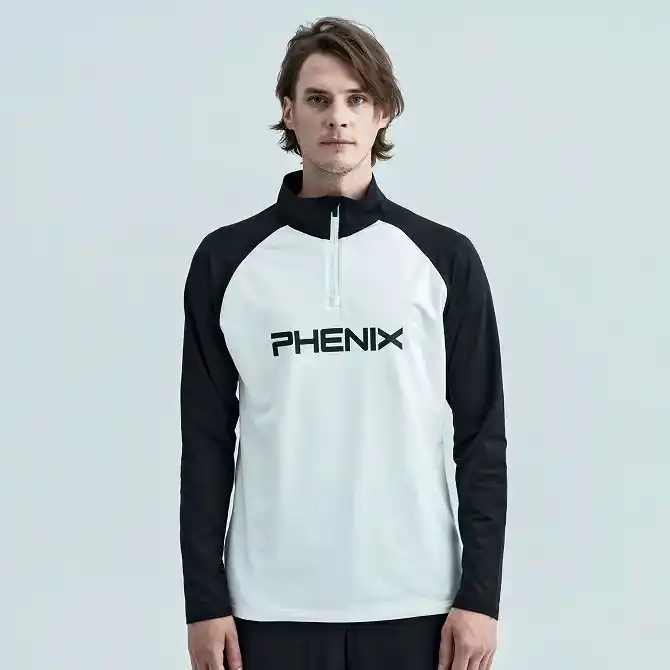 Phenix Retro70 1/2 Zip Tee (Bílá) - Pánská mikina s 1/2 zipem Endorphin Republic Speciální Cena