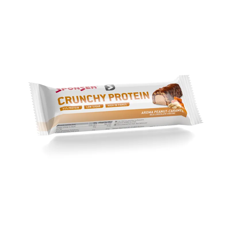 Sponser Crunchy protein 50g Peanut-Caramel - Proteinová tyčinka Endorphin Republic Víkendová Akce