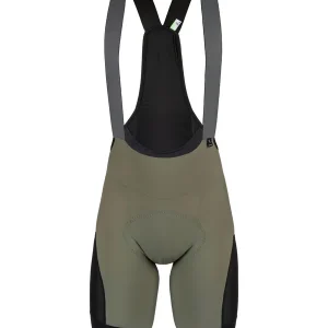 Vysoce Kvalitní Q36.5 Adventure Cargo Bib Shorts (Olivová) - Pánské cyklistické kraťasy Endorphin Republic