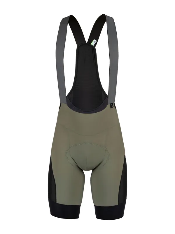 Vysoce Kvalitní Q36.5 Adventure Cargo Bib Shorts (Olivová) - Pánské cyklistické kraťasy Endorphin Republic