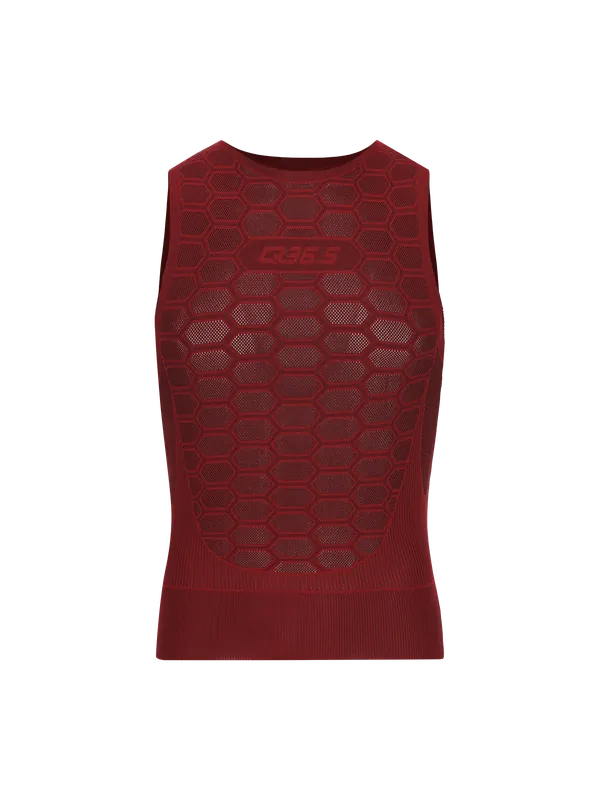 Q36.5 Base Layer 1 Sleeveless (Červená) - Cyklistické spodní tílko Endorphin Republic Horká Nabídka