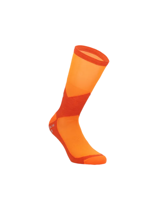 Sezónní Sleva Q36.5 Clima Hybrid socks (Oranžová) - Cyklistické ponožky Endorphin Republic