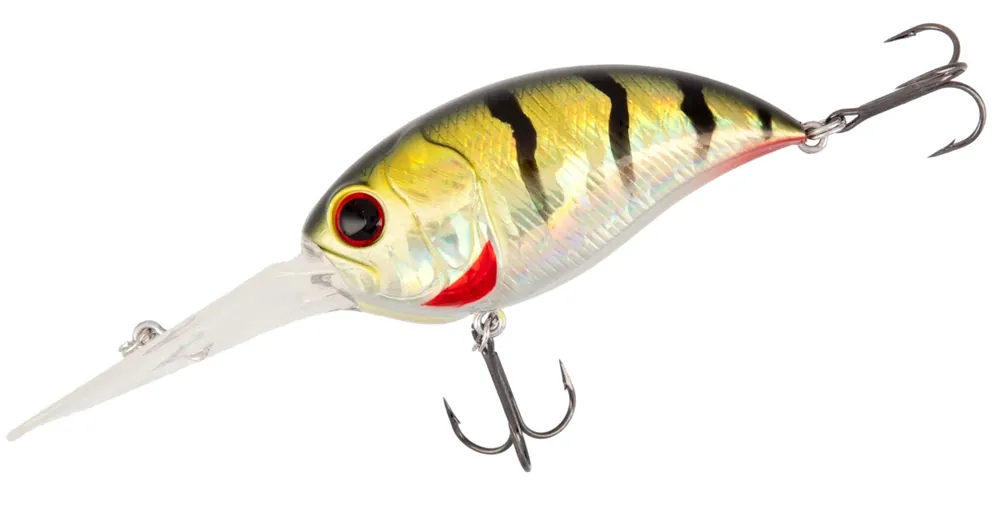 Nejprodávanější MIKADO WOBLER CRAZY CRANK - 62mm/19.7g/GREEN PERCH - PLOVOUCÍ