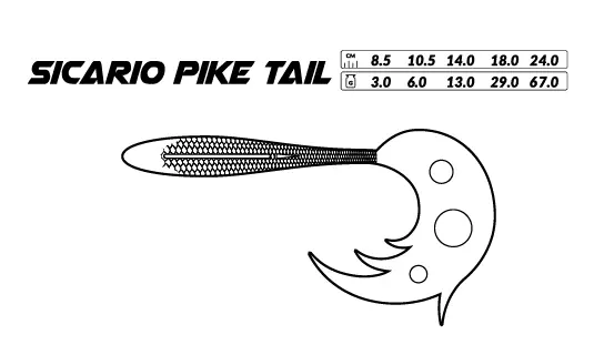 Akce NÁSTRAHA - SICARIO PIKE TAIL 24cm/67g/BLEEDING BLUE - 1 ks